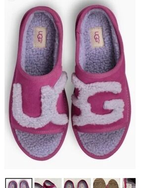 UGG Shearling Lined Slide Slippers